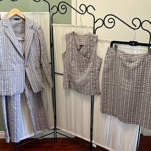 Four piece matching striped set